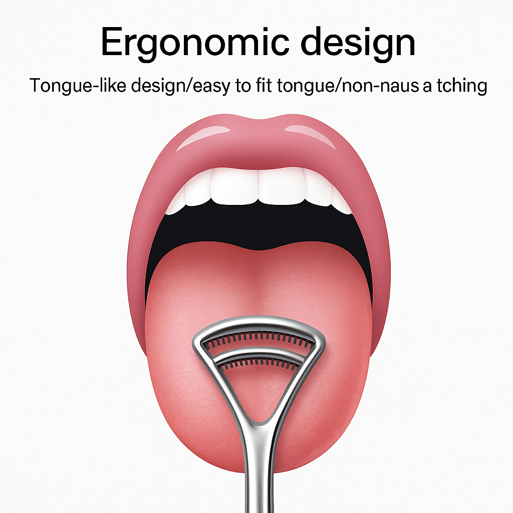 PureForme – Gratte-Langue en Acier Inoxydable