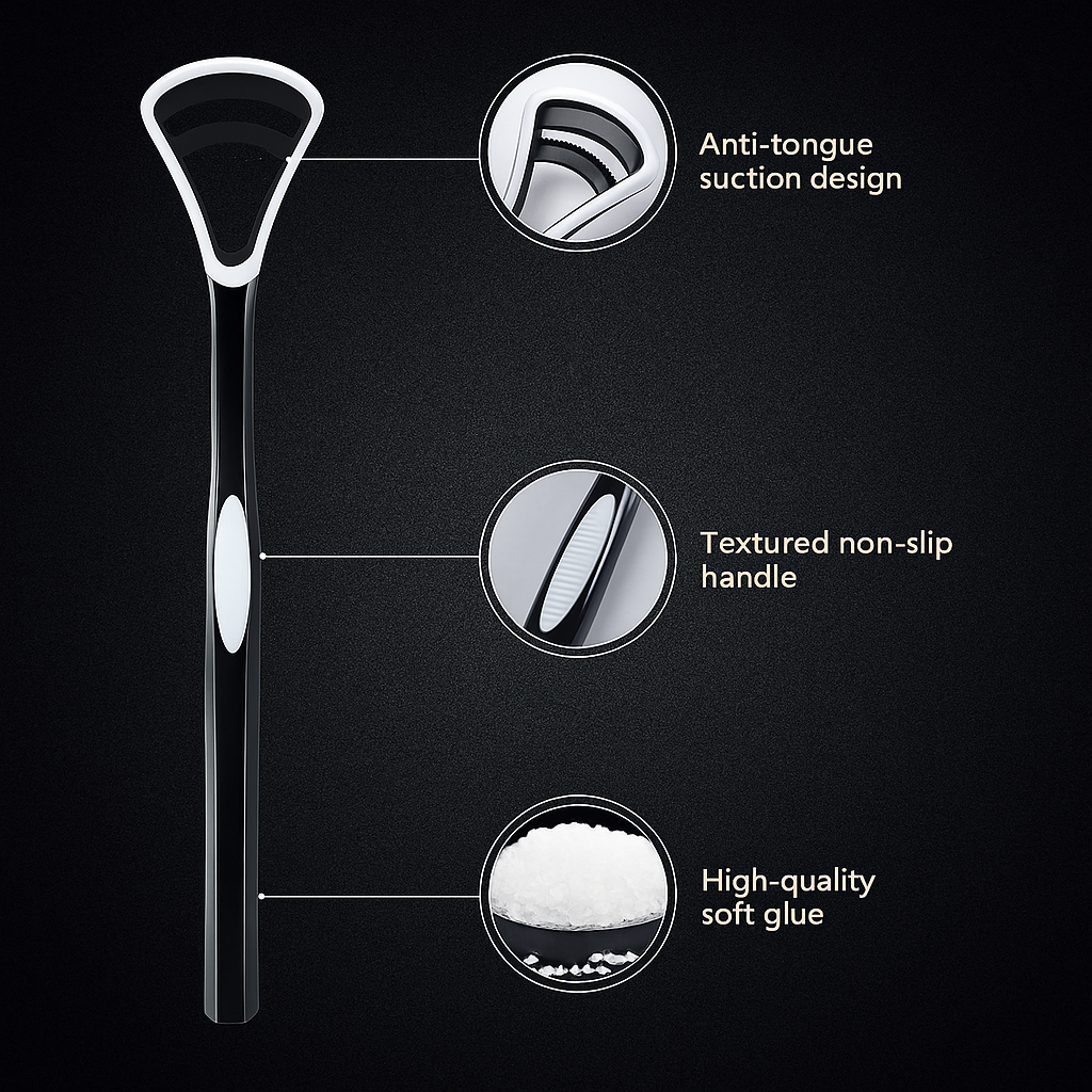 PureForme – Gratte-Langue en Acier Inoxydable